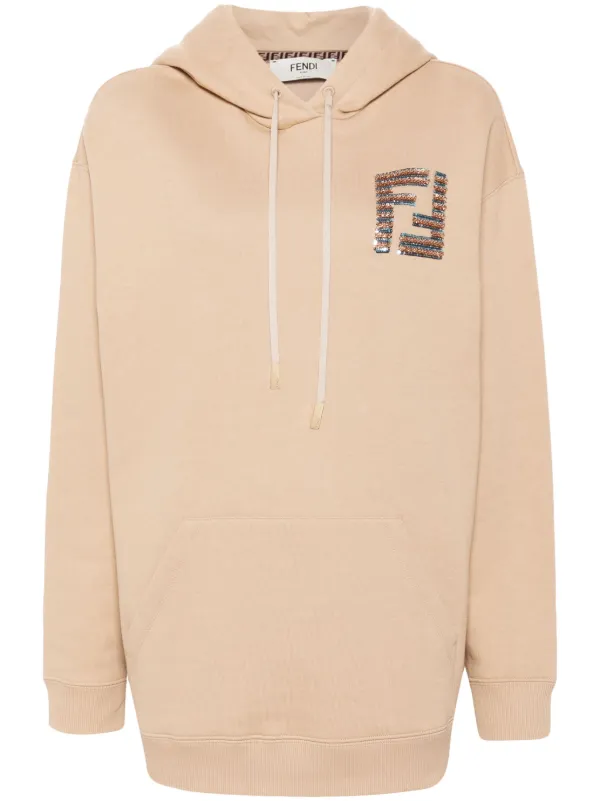 Fendi brown hoodie hotsell