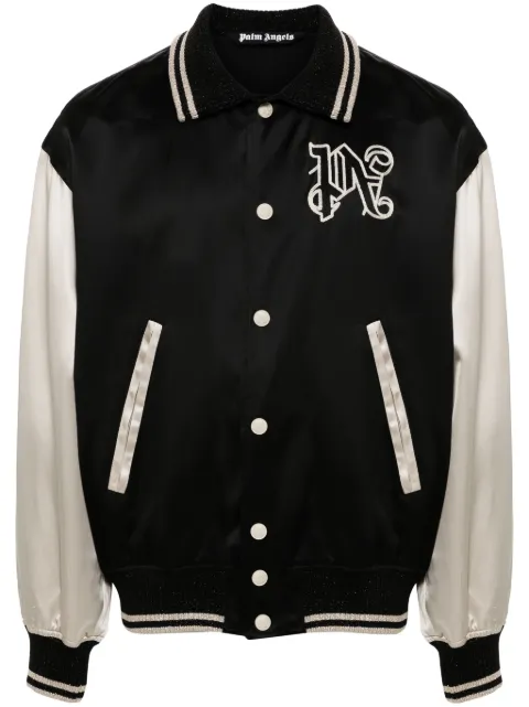 Palm Angels gothic-logo varsity jacket