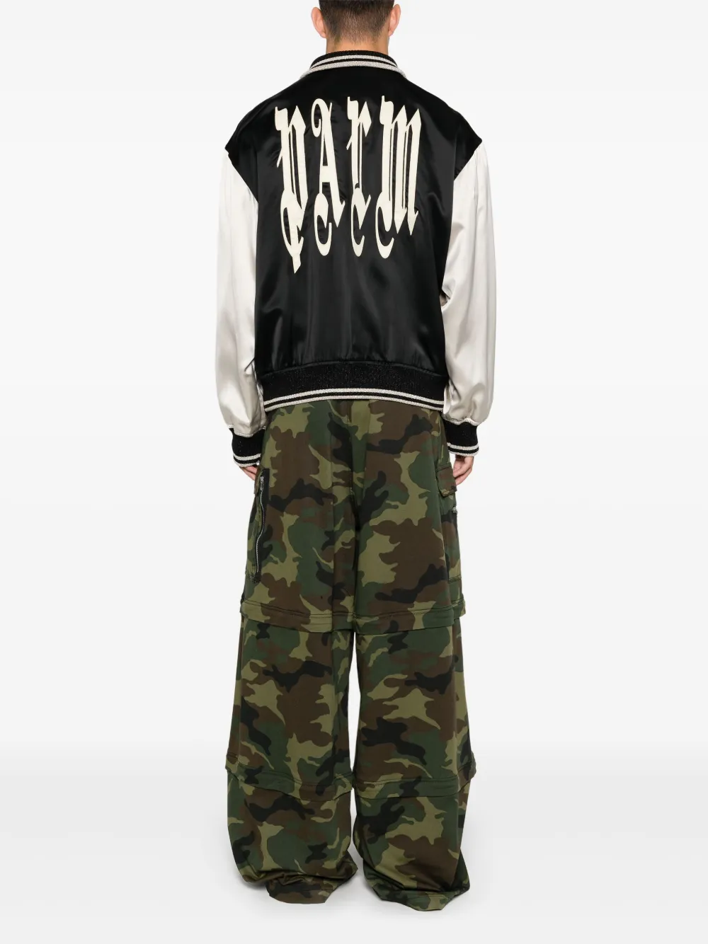 Palm Angels gothic-logo varsity jacket | Bomber Jackets | Image 2