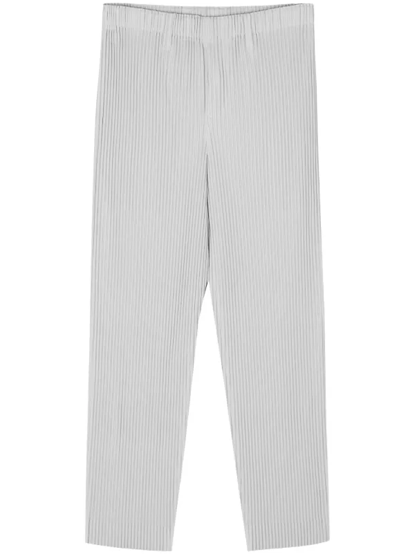 最先端 Homme Grey | Trousers plissé-effect Miyake Issey Plissé パンツ