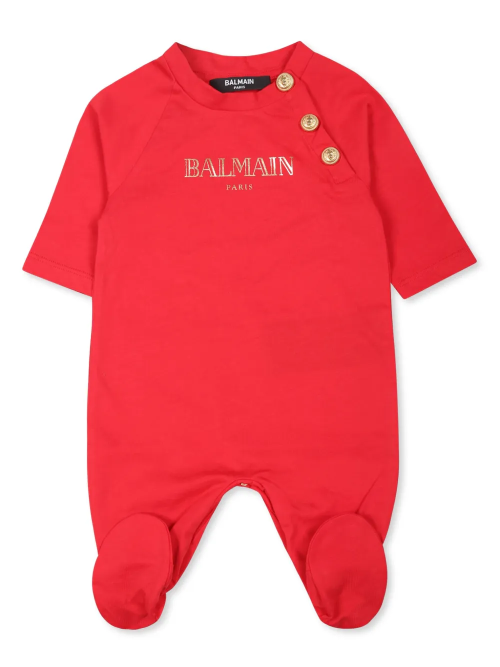 Balmain Kids logo-print babygrow set - Rood