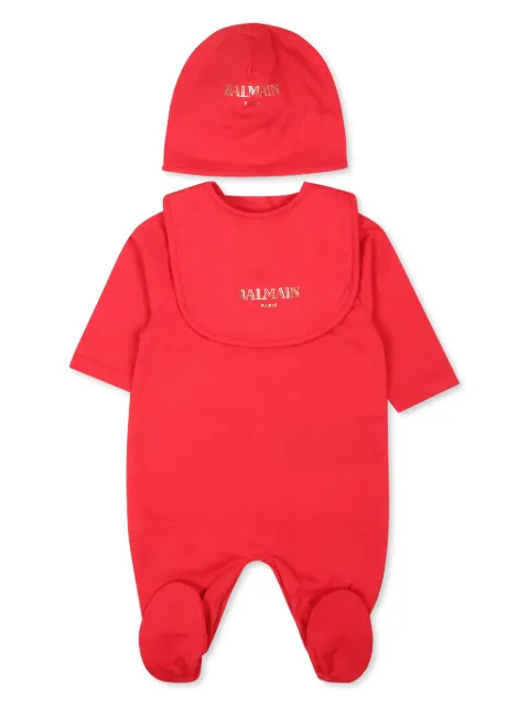 Balmain Kids Conjunto de bebê com logo