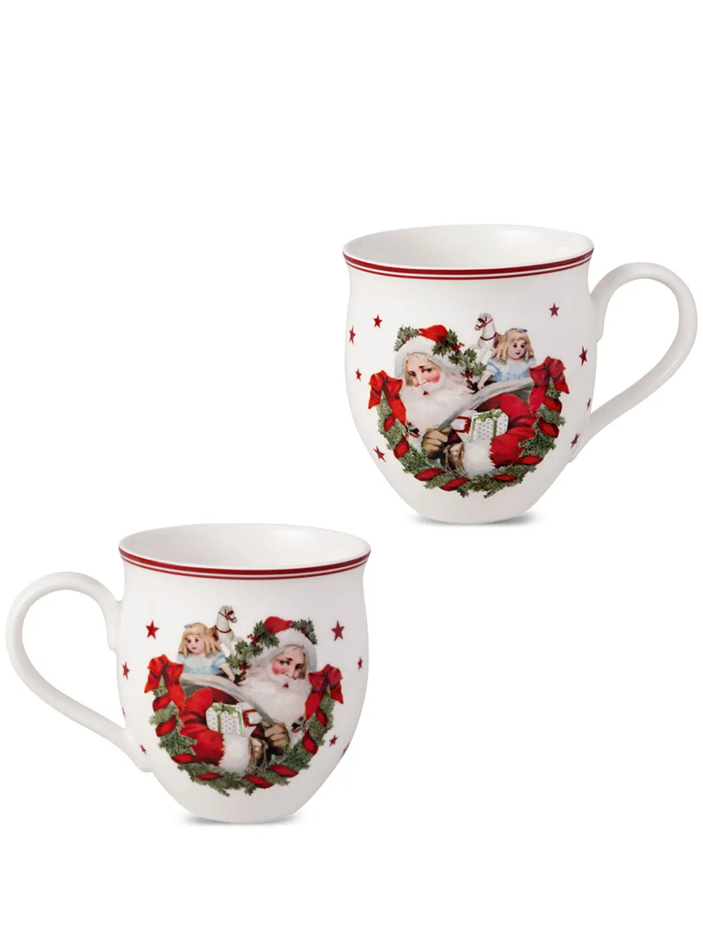 Villeroy & Boch Santa & Rentier Tassen (2er-Set) | Weiß | Image 1