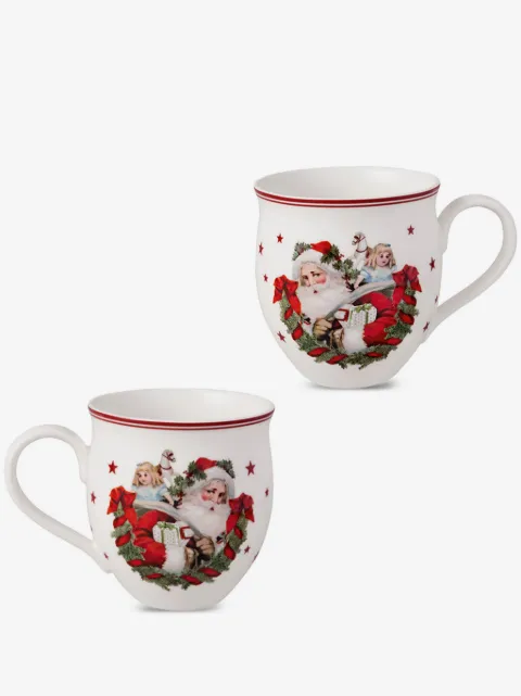 Villeroy & Boch Santa & Reindeer mugs (set of two)
