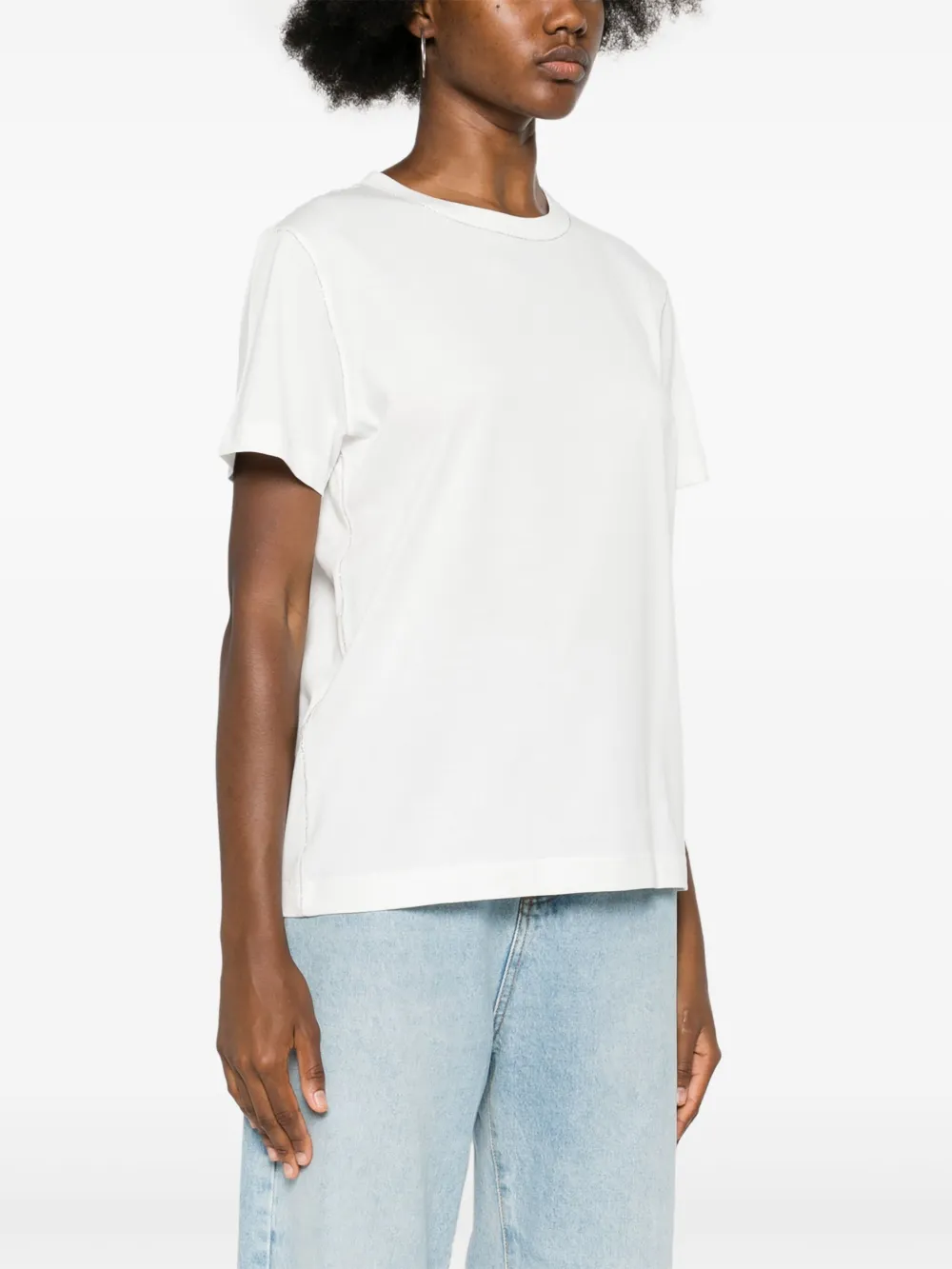 Fabiana Filippi T-shirt met kralen Wit