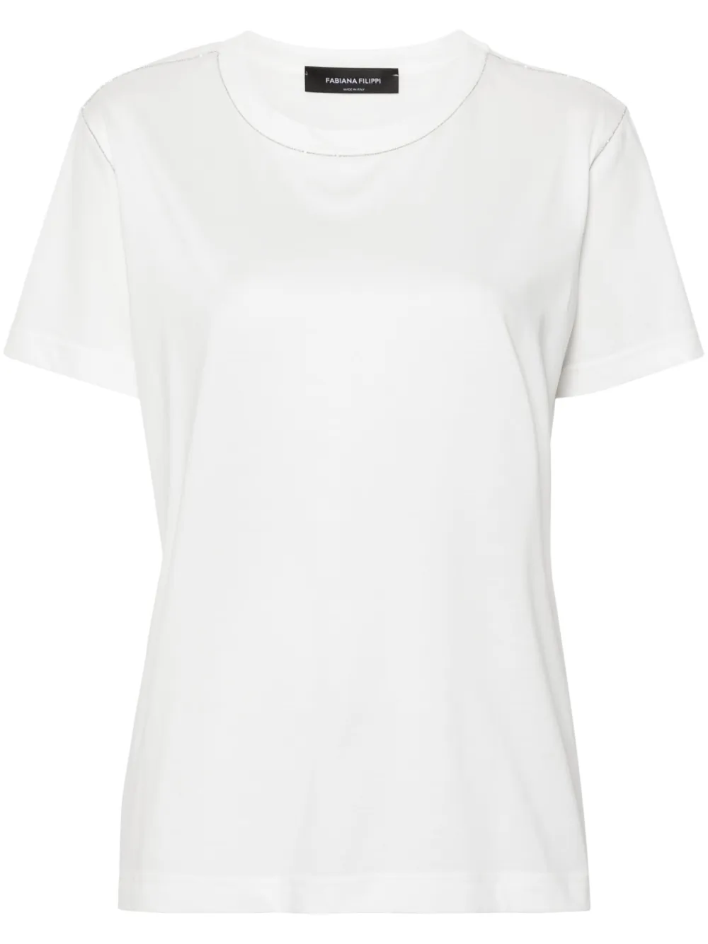 Fabiana Filippi T-shirt met kralen Wit