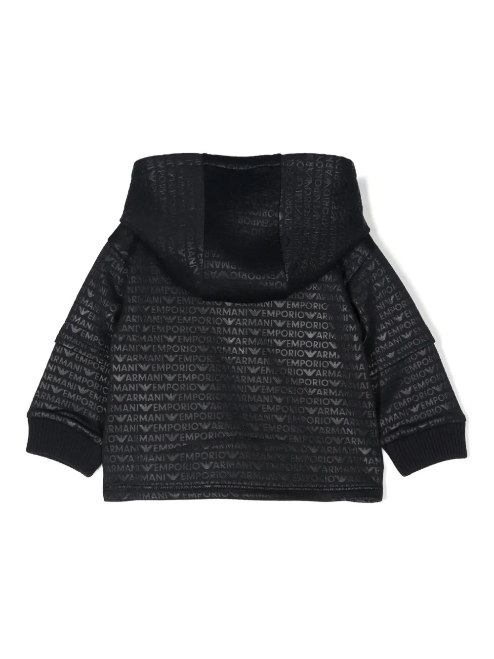 Emporio Armani Kids Hoodie met logoprint Blauw