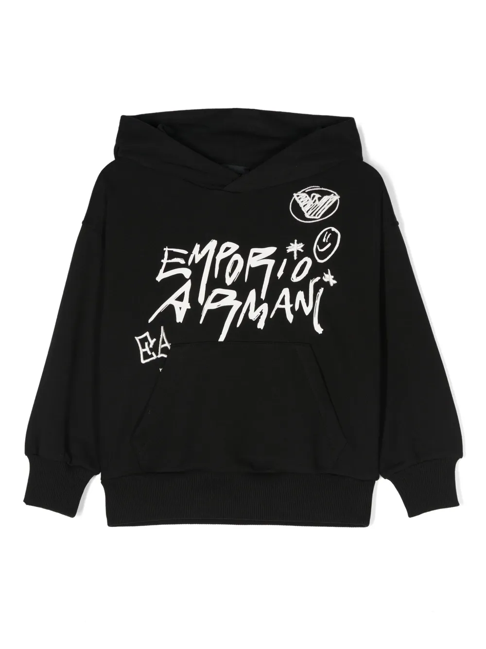 Emporio Armani Kids logo print Hoodie Farfetch