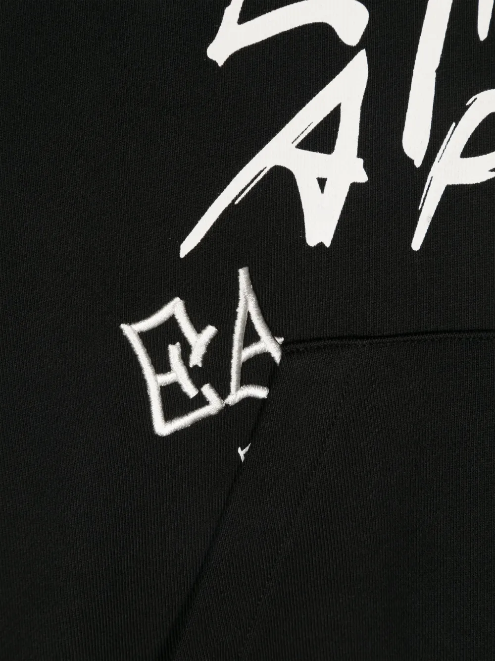 Emporio Armani Kids Hoodie met logoprint Zwart