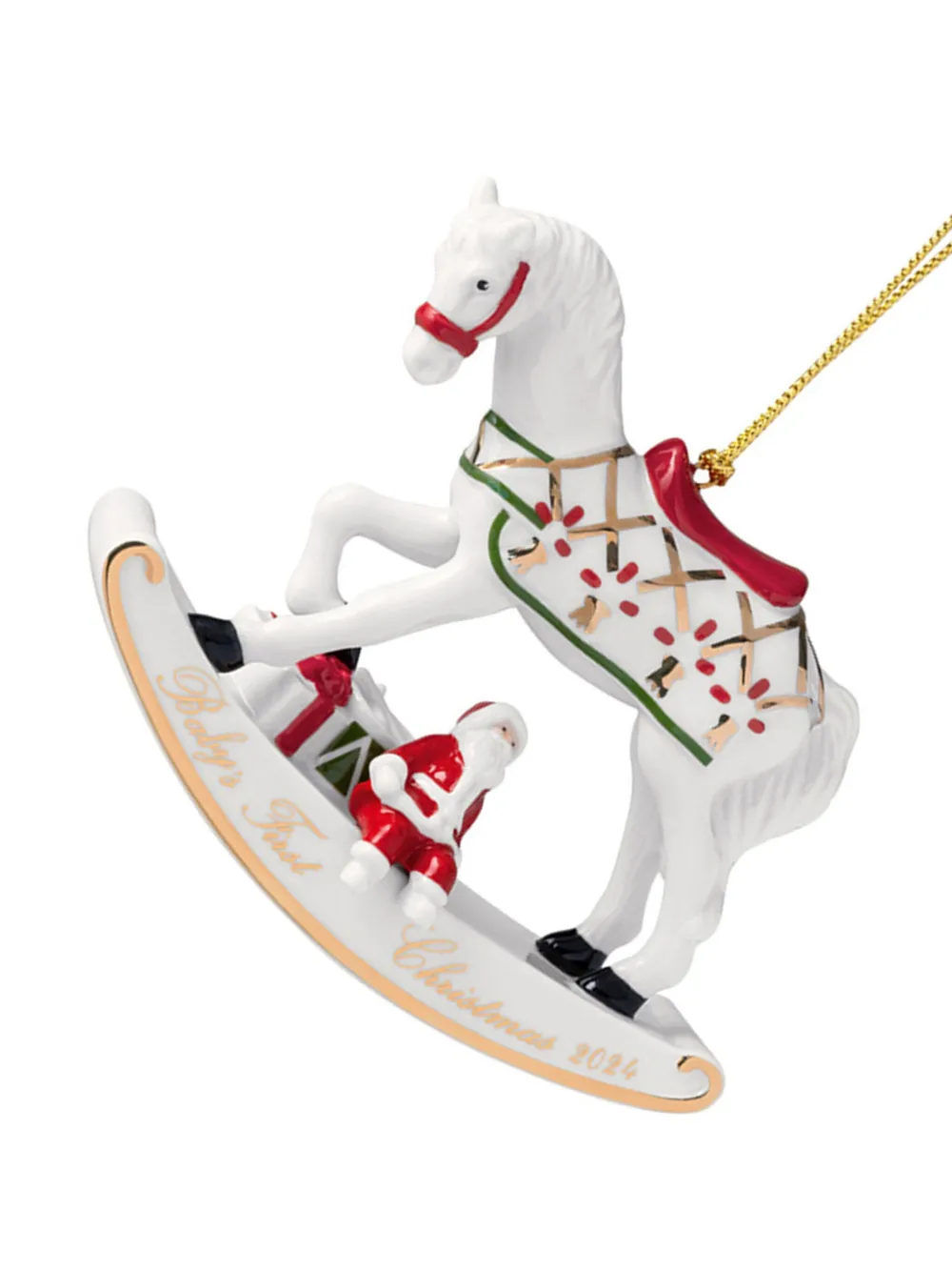 Villeroy & Boch Schommelpaard kerst ornament (7 cm) - Wit