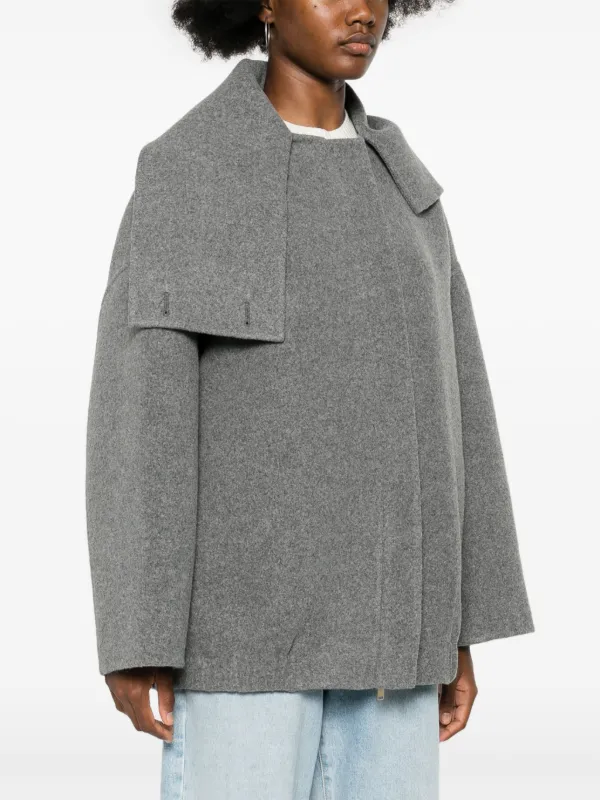 FABIANA FILIPPI グレー ファー コート ツーウェイ Fabiana Filippi フェルトジャケット | グレー | FARFETCH JP