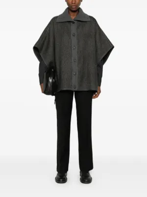 ポンチョ・ケープ FABIANA FILIPPI Women Capes SAD275A006L402 VRU Silver Cotton and linen cape with sequins, sand for Women | Fabiana