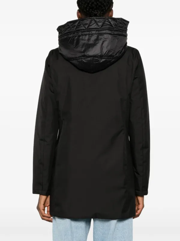 Fay Gabardine Toggle Coat Black FARFETCH EG