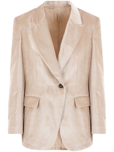 Brunello Cucinelli single-breasted velvet blazer Women