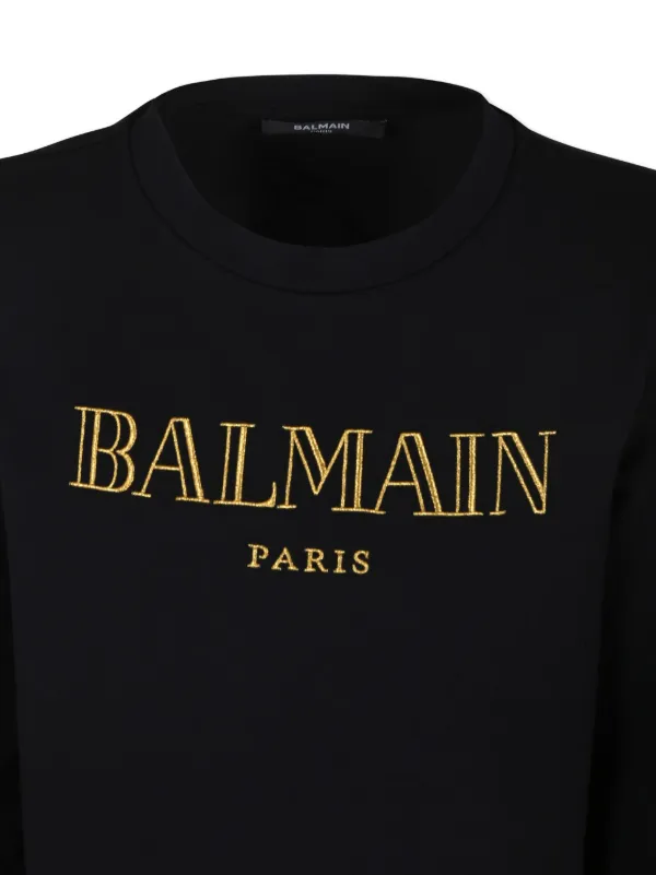 Balmain Kids logo-embroidered Jersey Dress | Black | FARFETCH Balmain Kids logo-embroidered Jersey Dress | Black | FARFETCH