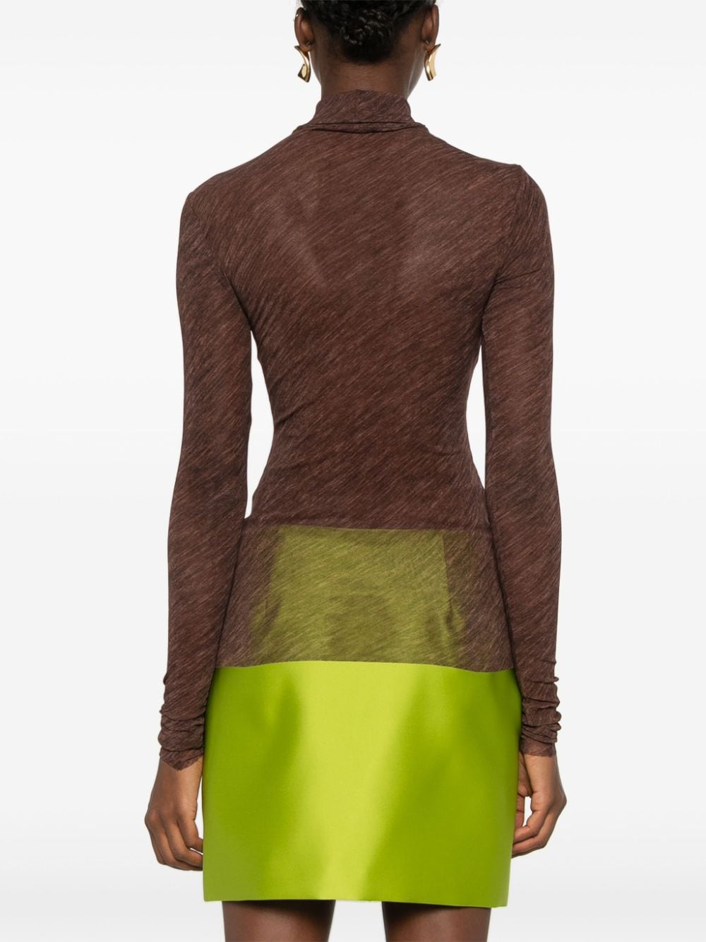 Shop Philosophy Di Lorenzo Serafini Mélange Top In Brown