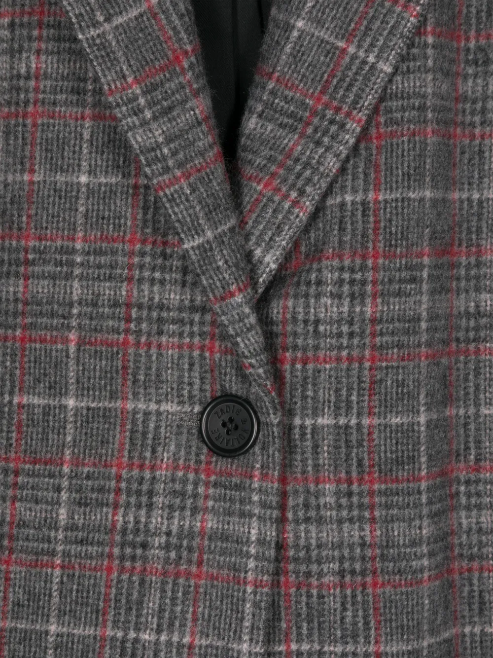 Zadig & Voltaire Checked Coat In Grey