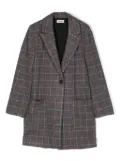 Zadig & Voltaire Kids checked coat - Grey