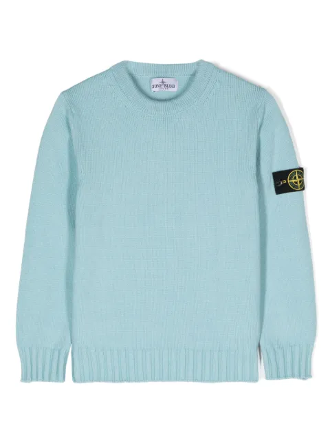Stone Island Junior suéter con distintivo Compass