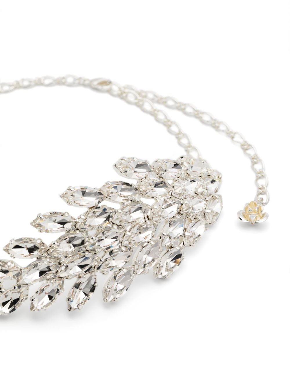 Shop Magda Butrym Crystal-embellished Necklace In Silver