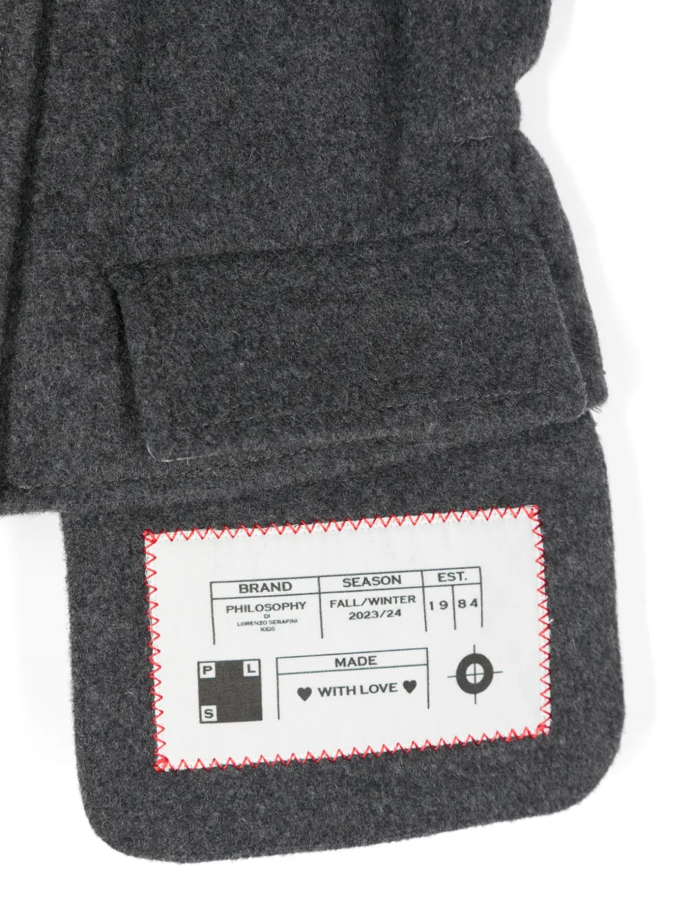 Philosophy Di Lorenzo Serafini Kids Vilten gilet Grijs