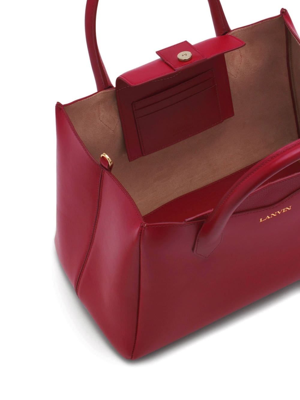 Shop Lanvin Logo-stamp Tote Bag In Red