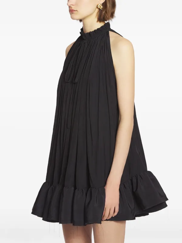 Lanvin Ruffled Mini Dress Black FARFETCH AZ