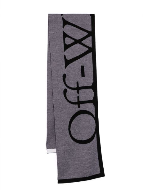 Off-White jacquard bookish scarf Men