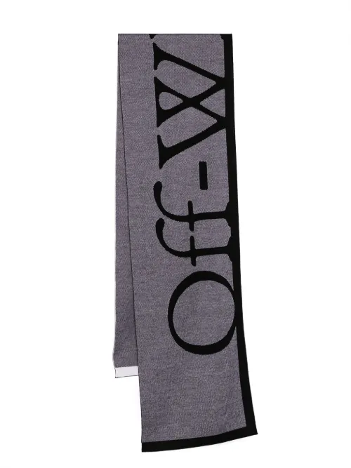 Écharpe à motif en jacquard - Off-White - Modalova