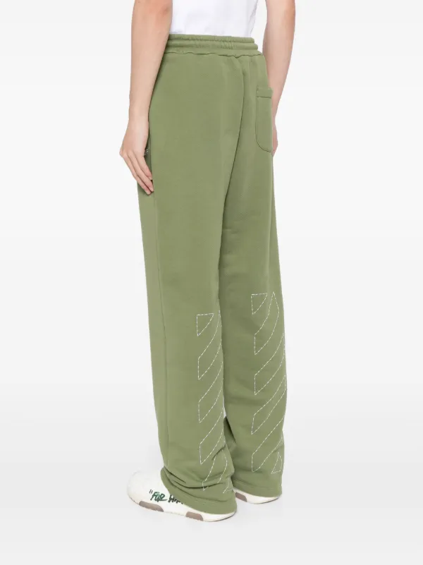 Off-White logo-embroidered Track Pants Green FARFETCH PH