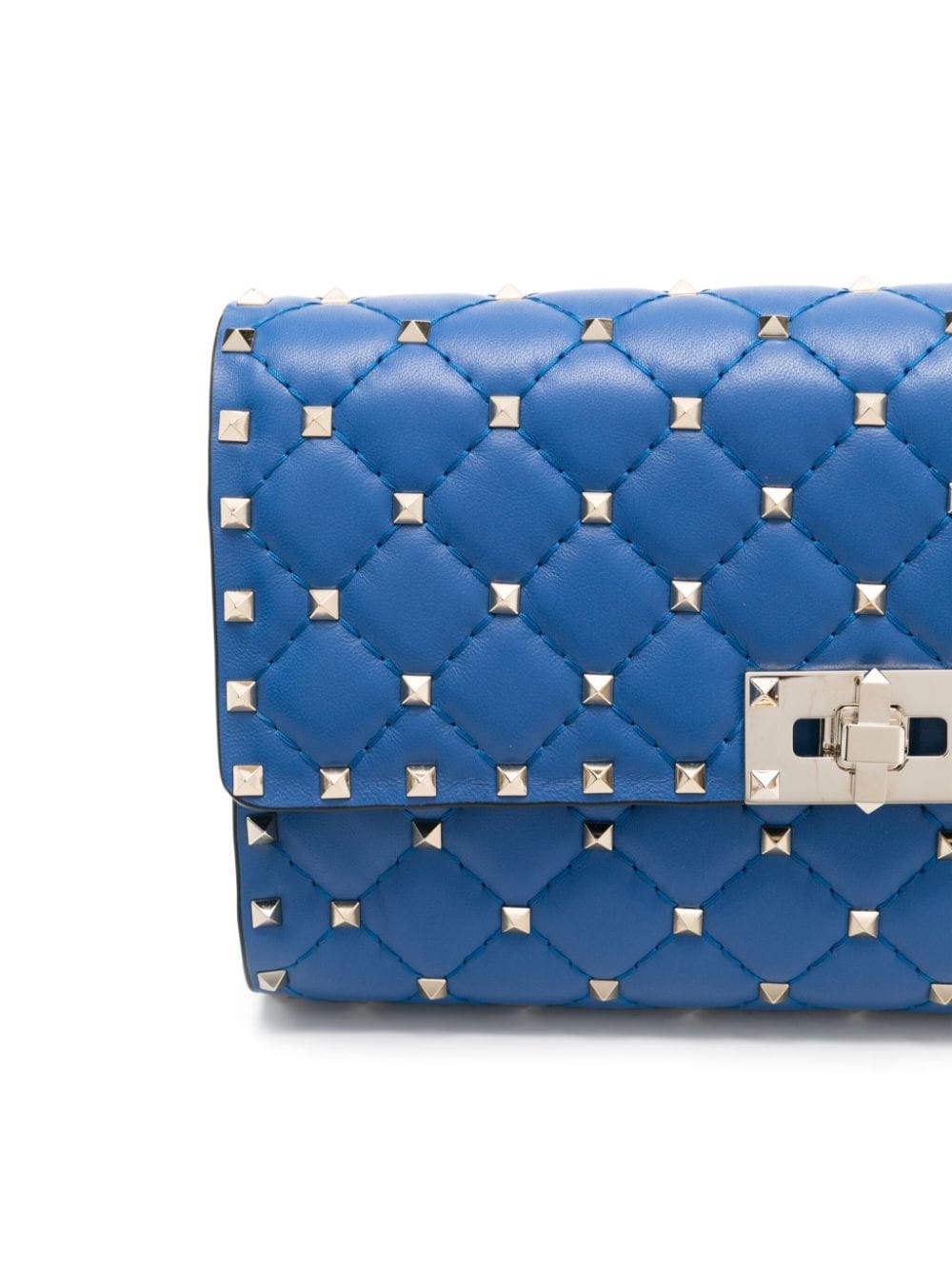 Shop Valentino Rockstud Spike Cross Body Bag In Blau