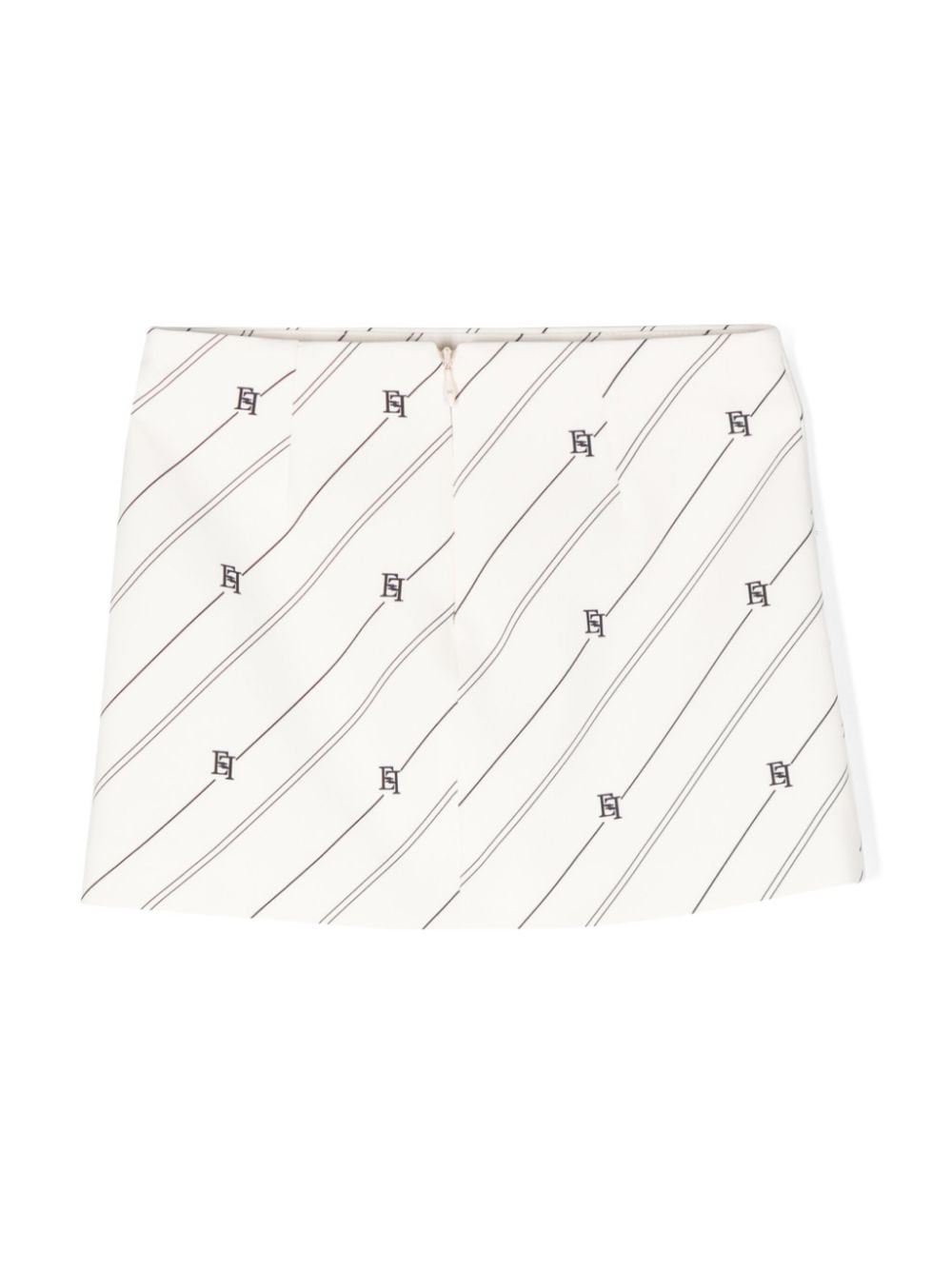 Elisabetta Franchi La Mia Bambina striped skirt - Beige