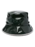 JW Anderson logo-embroidered coated bucket hat - Green