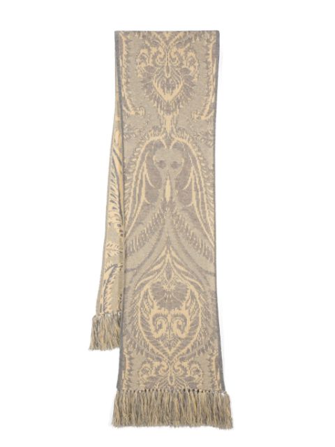 ETRO Barocco jacquard-knit scarf Women