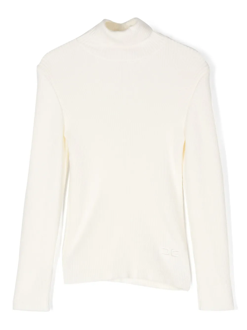 Elisabetta Franchi La Mia Bambina Trui met geborduurd logo Beige