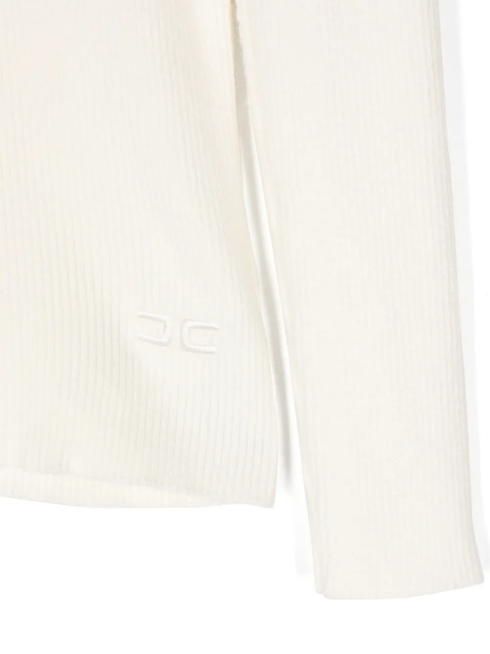 Elisabetta Franchi La Mia Bambina Trui met geborduurd logo Beige