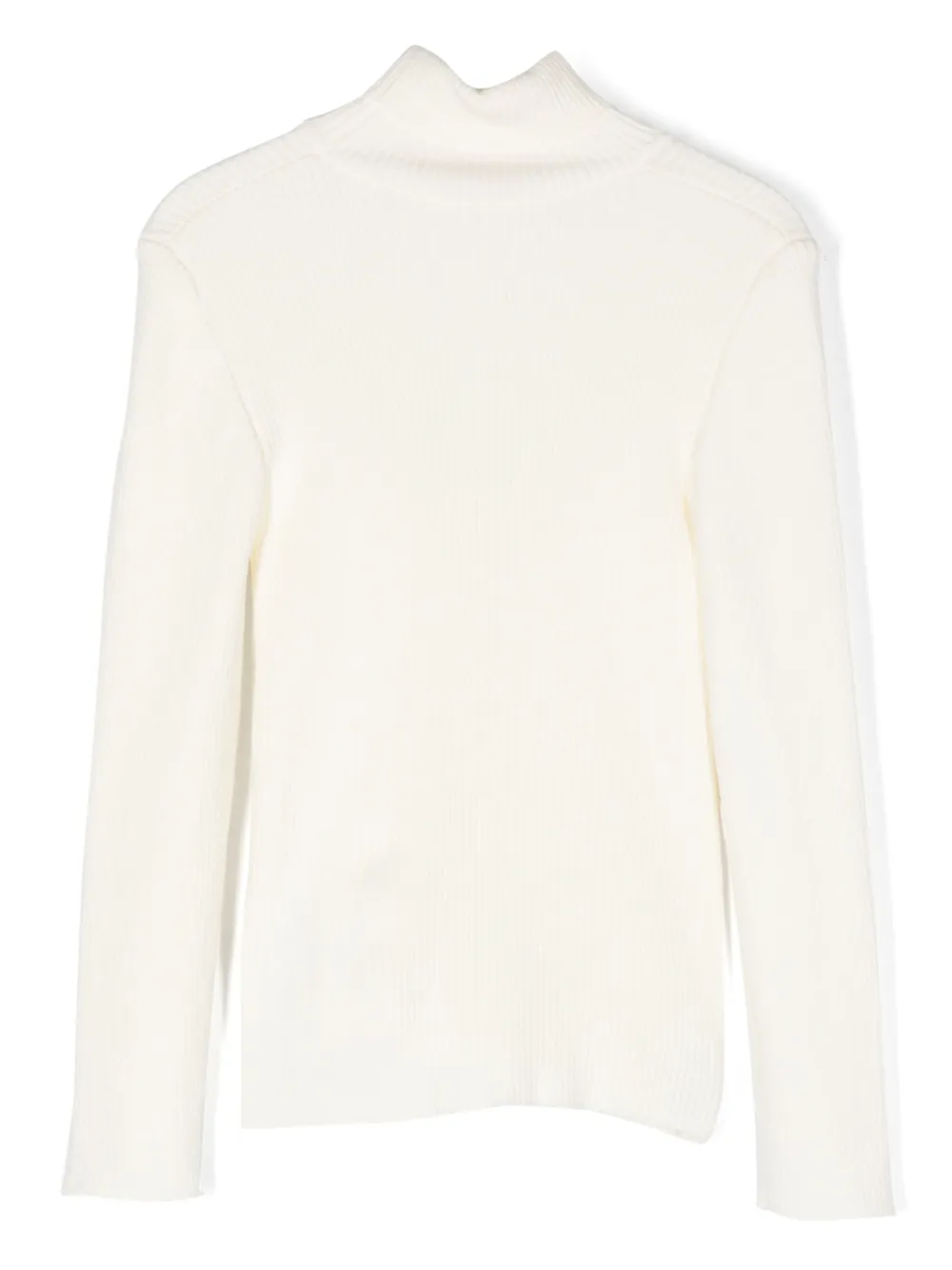 Elisabetta Franchi La Mia Bambina Trui met geborduurd logo Beige