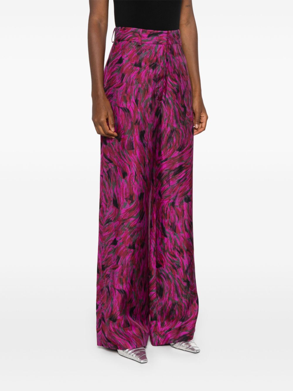 Affordable Lanvin brush stroke-printed trousers Women