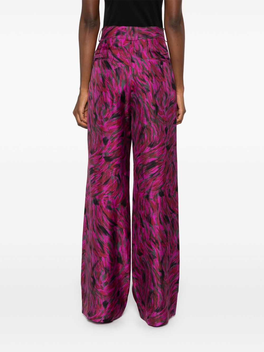 Affordable Lanvin brush stroke-printed trousers Women