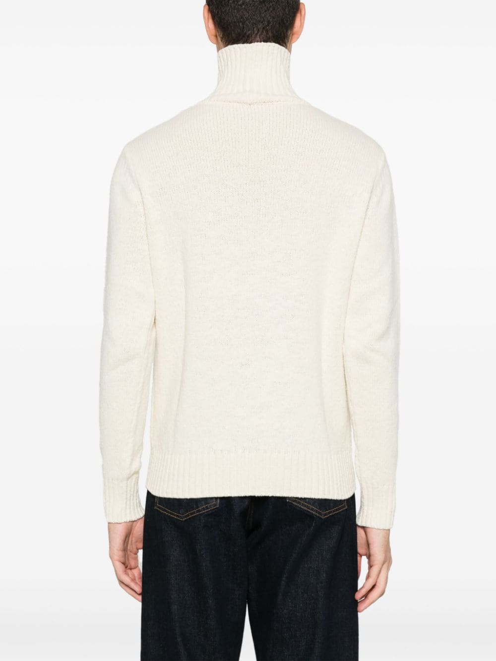 Shop Eleventy Wool Jumper In Neutrals