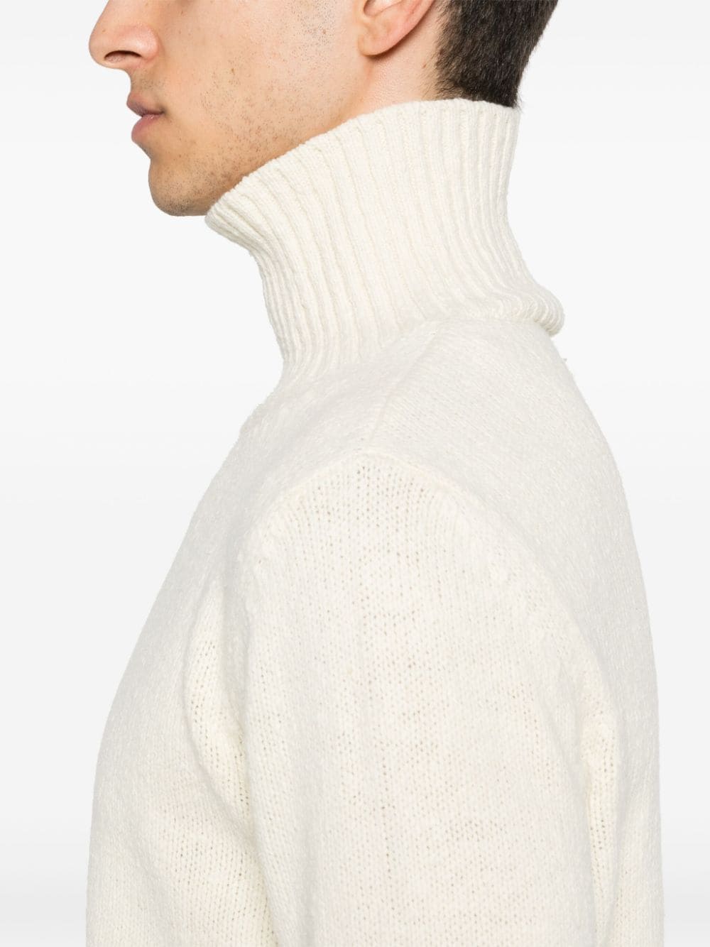 Shop Eleventy Wool Jumper In Neutrals