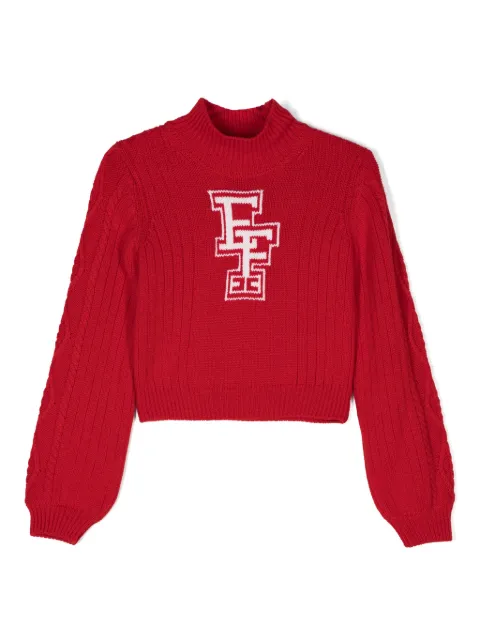 Elisabetta Franchi La Mia Bambina logo-intarsia sweater