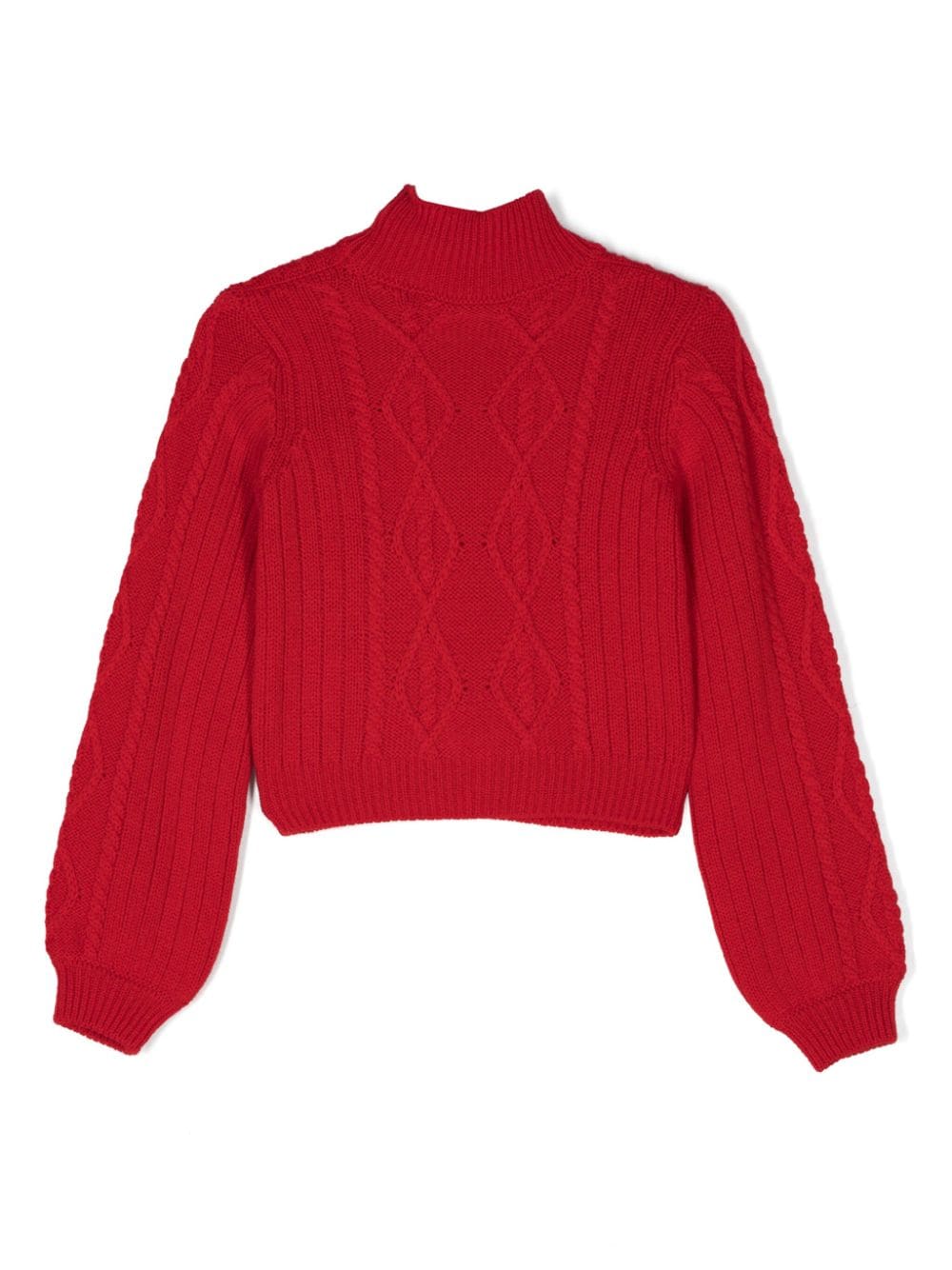 Shop Elisabetta Franchi La Mia Bambina Logo-intarsia Sweater In Red