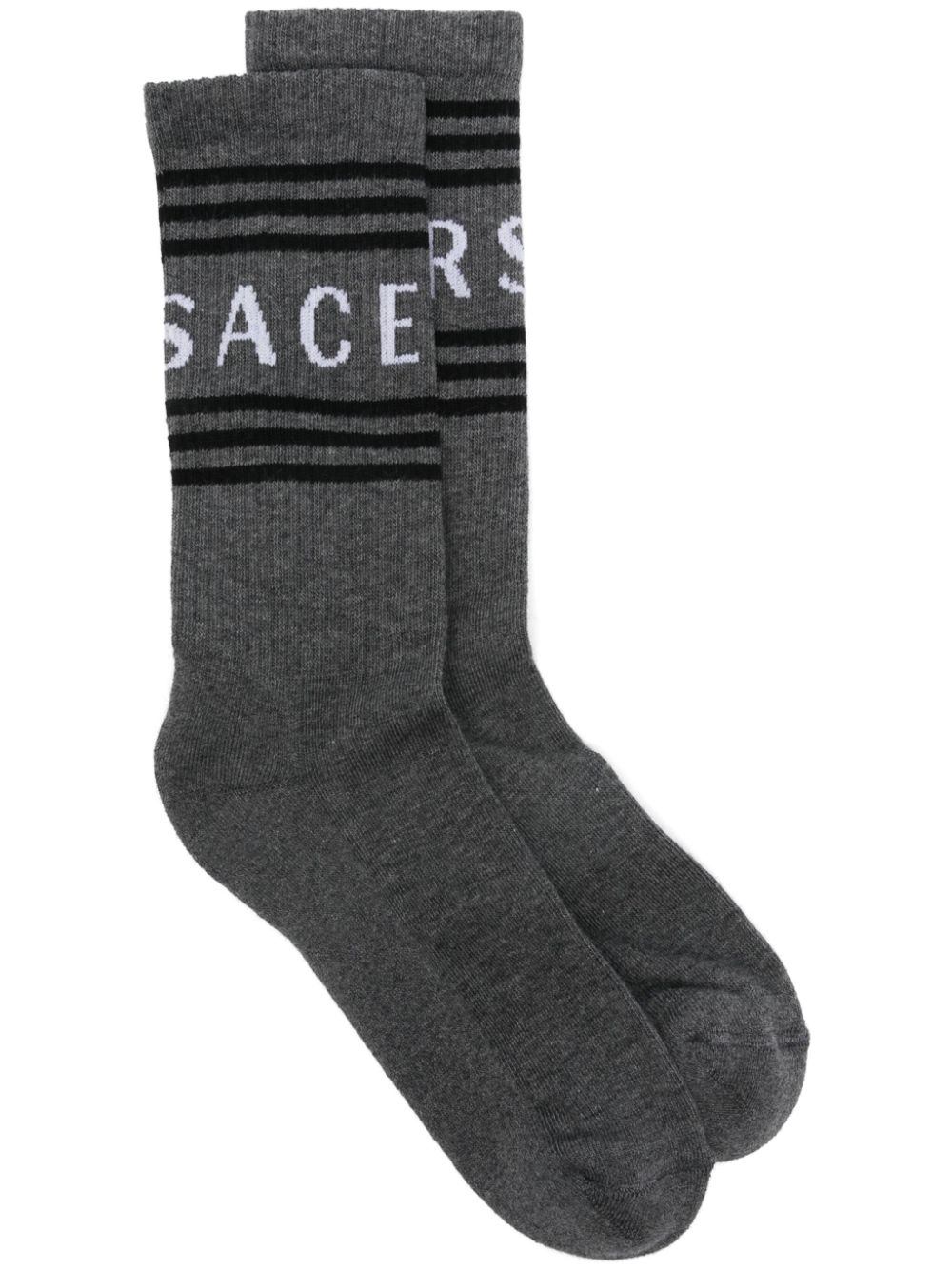 Versace 90s Vintage Logo socks - Grey