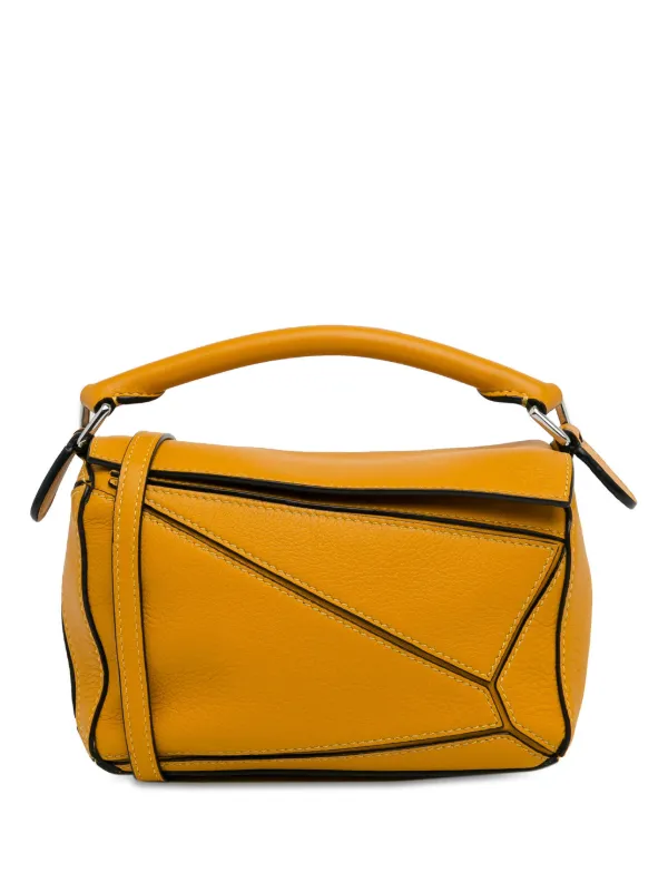 Loewe Pre Owned Bolso Satchel Puzzle Mini 2020 Amarillo FARFETCH ES