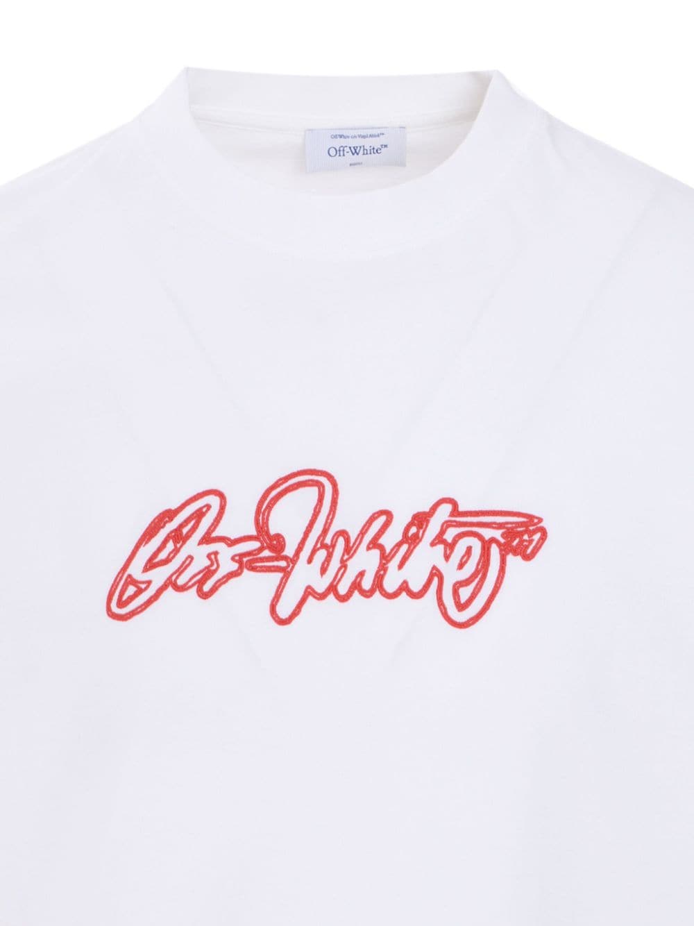 Shop Off-white Script Outline T-shirt In White