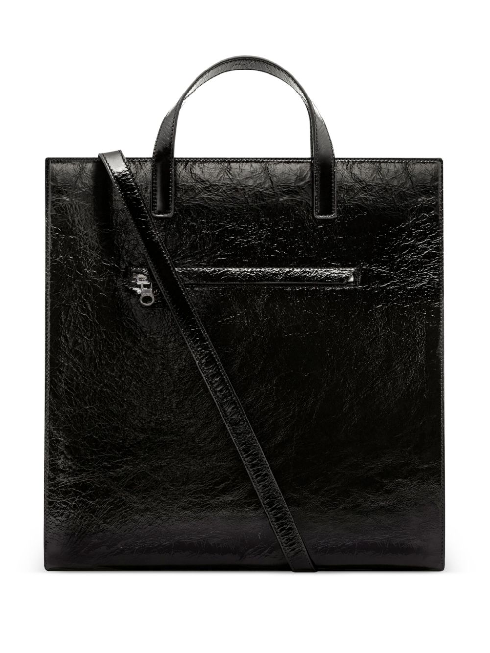 Courrèges Reedition Naplack tote bag - Zwart