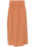 Baserange elasticated-waistband midi skirt - Orange