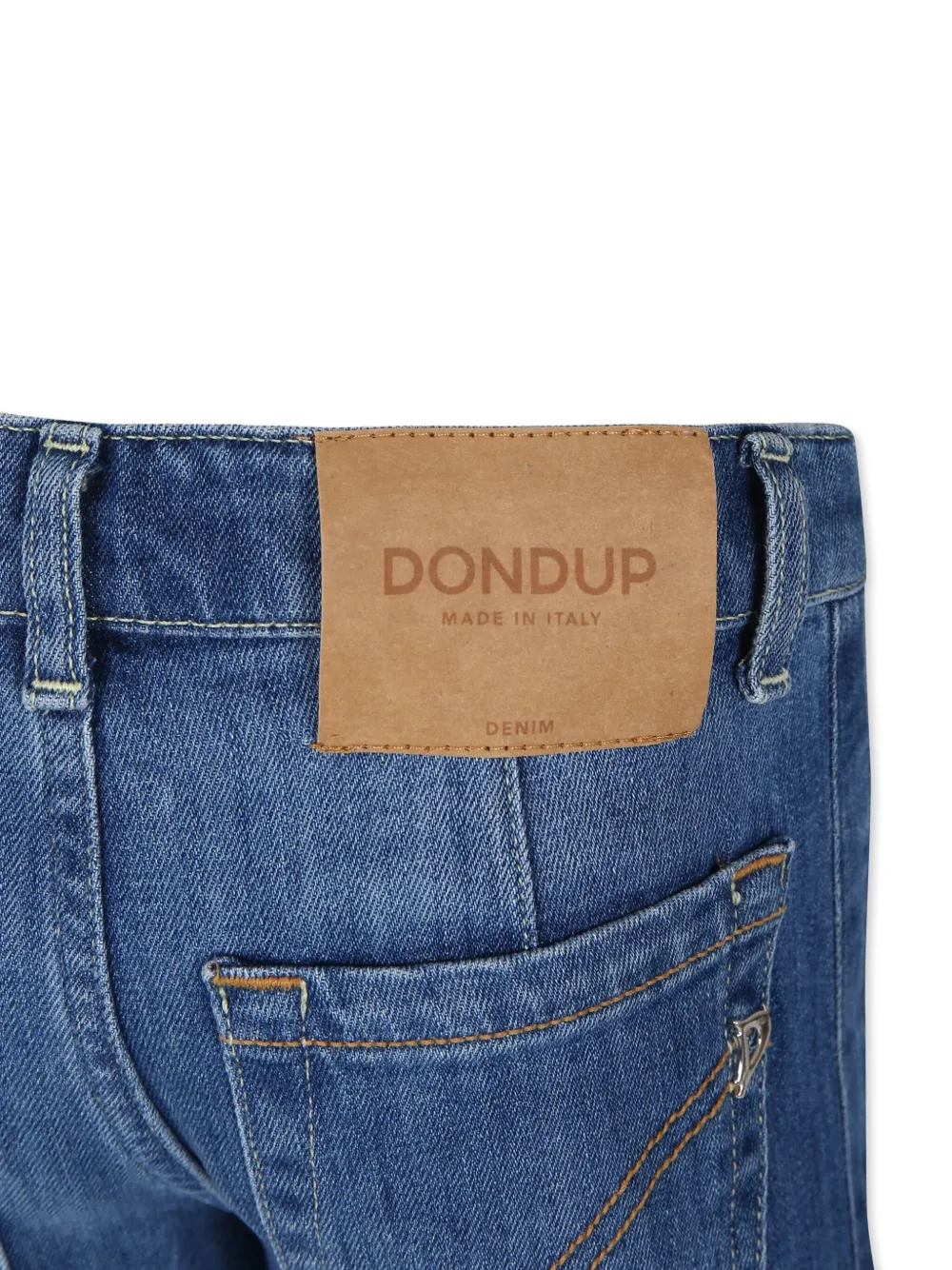 Shop Dondup Fringed-hem Flared Jeans In Blue