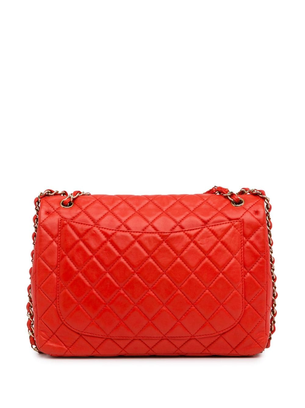 CHANEL Pre-Owned 2008-2009 Jumbo XL Classic Lambskin Single Flap shoulder bag - Rood